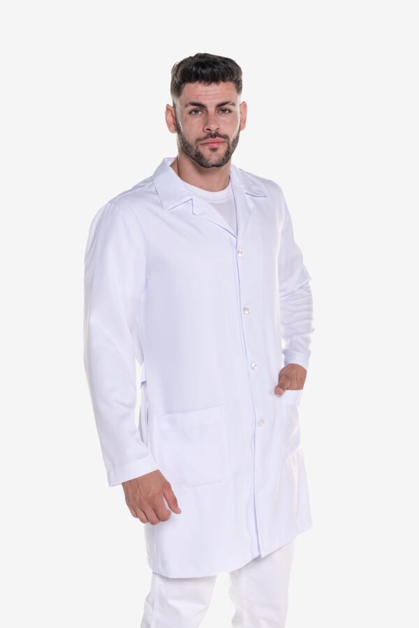 Jaleco Hibisco Masculino Bi Stretch - Branco