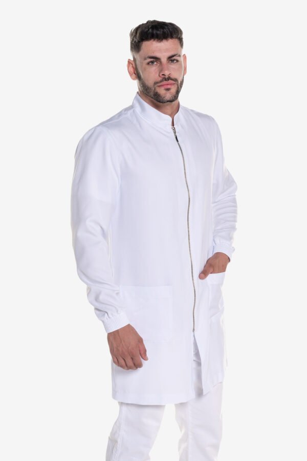 Jaleco Girassol Zíper Masculino - Branco