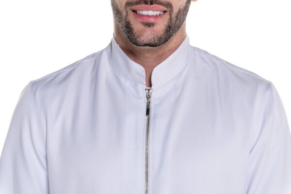 Jaleco Girassol Zíper Masculino - Branco - Image 5