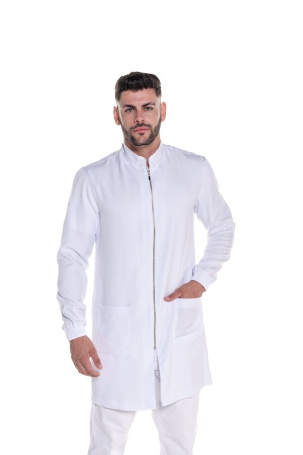 Jaleco Girassol Zíper Masculino - Branco - Image 3