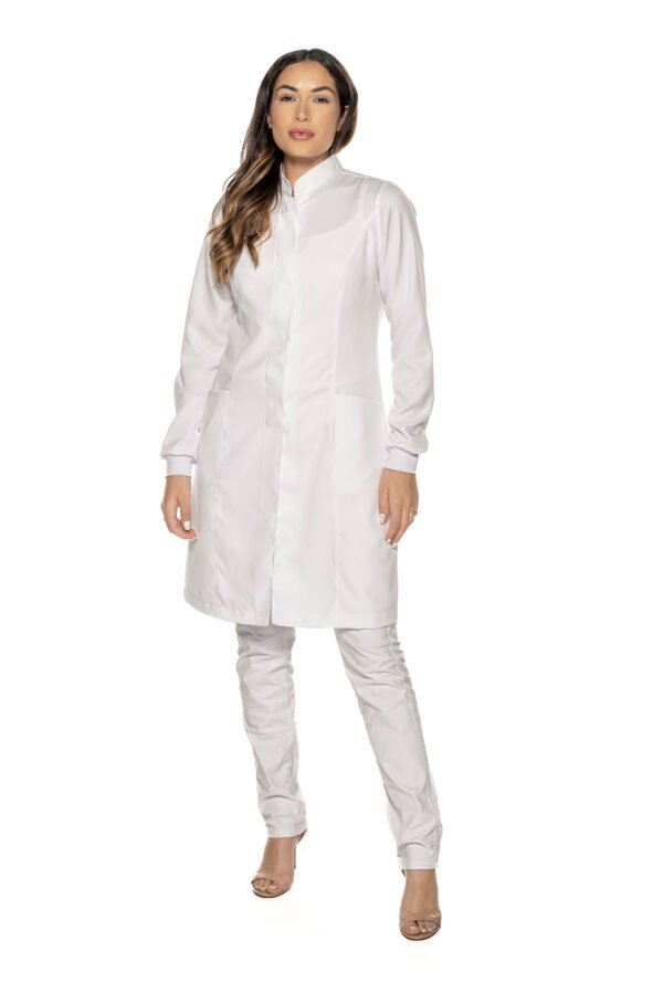 Jaleco Violeta Feminino Gabardine - Branco - Image 2