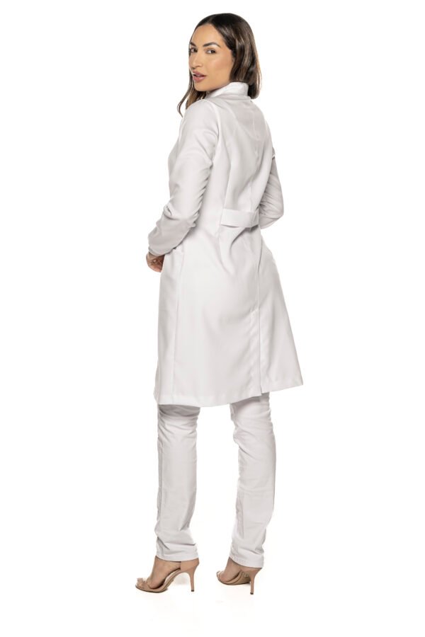 Jaleco Violeta Feminino Gabardine - Branco - Image 4