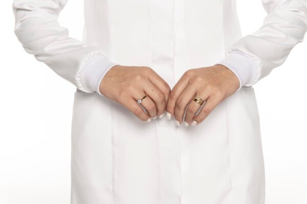 Jaleco Violeta Feminino Gabardine - Branco - Image 7