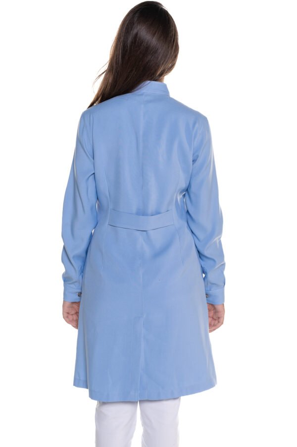 Jaleco Violeta de Zíper Feminino New Span - Azul Claro - Image 4