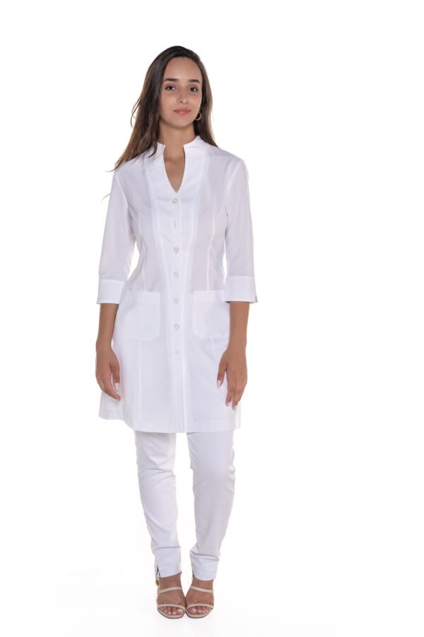 Jaleco Azaleia Microfibra 7/8 Feminino - Branco - Image 2