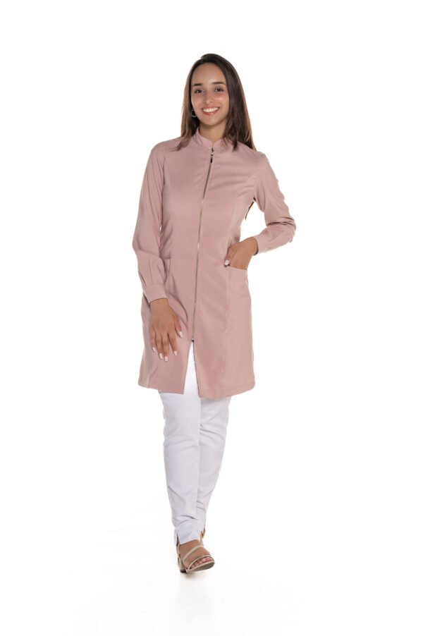 Jaleco Violeta de Zíper Feminino - Rosê - Image 2