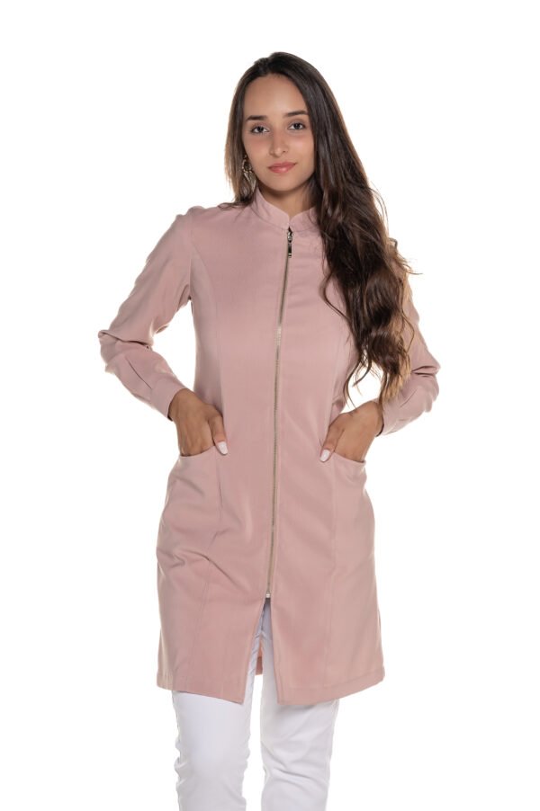 Jaleco Violeta de Zíper Feminino - Rosê - Image 3