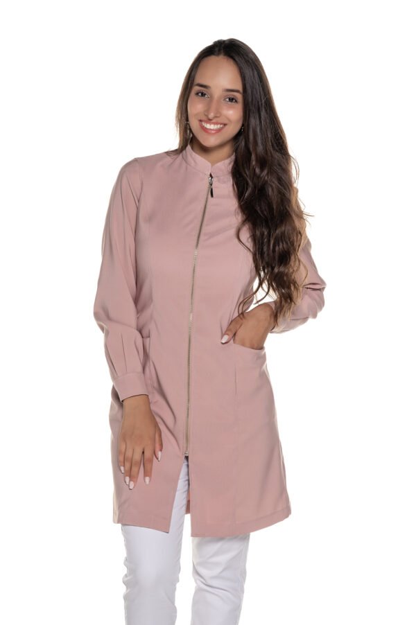 Jaleco Violeta de Zíper Feminino - Rosê - Image 4